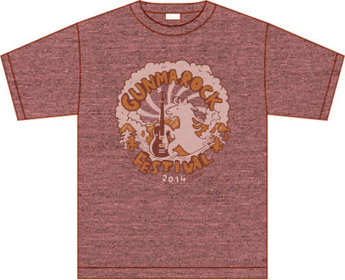 ナチュラルTシャツ レッド